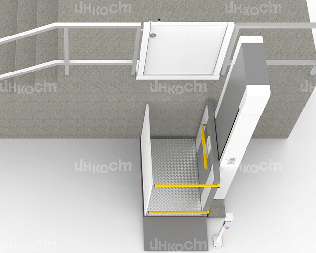 Elevator with vertical movement "PPV 2200" for disabled people and other low-mobility groups of the population.